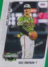 2023 Norfolk Tides Champions Bruce Zimmermann RC Rookie Card Orioles Minor