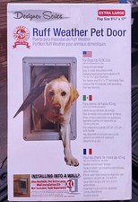 Ruff Weather Double Flap Pet Door - White - Size Extra Large - NEW