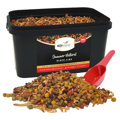 Koifutter 5 Liter Black Line Fischfutter Koi Seidenraupen Teichfisch Koi Futter