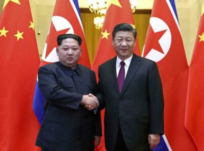 KIM JONG UN XI JINGPING GLOSSY POSTER PICTURE PHOTO BANNER china president 4182