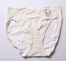 Jockey Women's Hi-Cut Cotton Stretch Brief Panty ZG3 Chevron Sand Size 7 L NWT