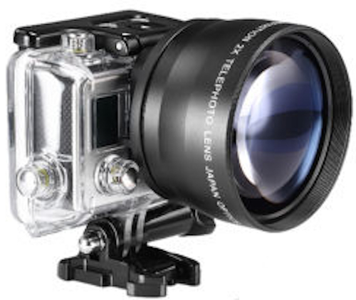 GOPRO HERO 5 BLACK WIDE ANGLE LENS+TELEPHOTO ZOOM LENS + 15X MACRO