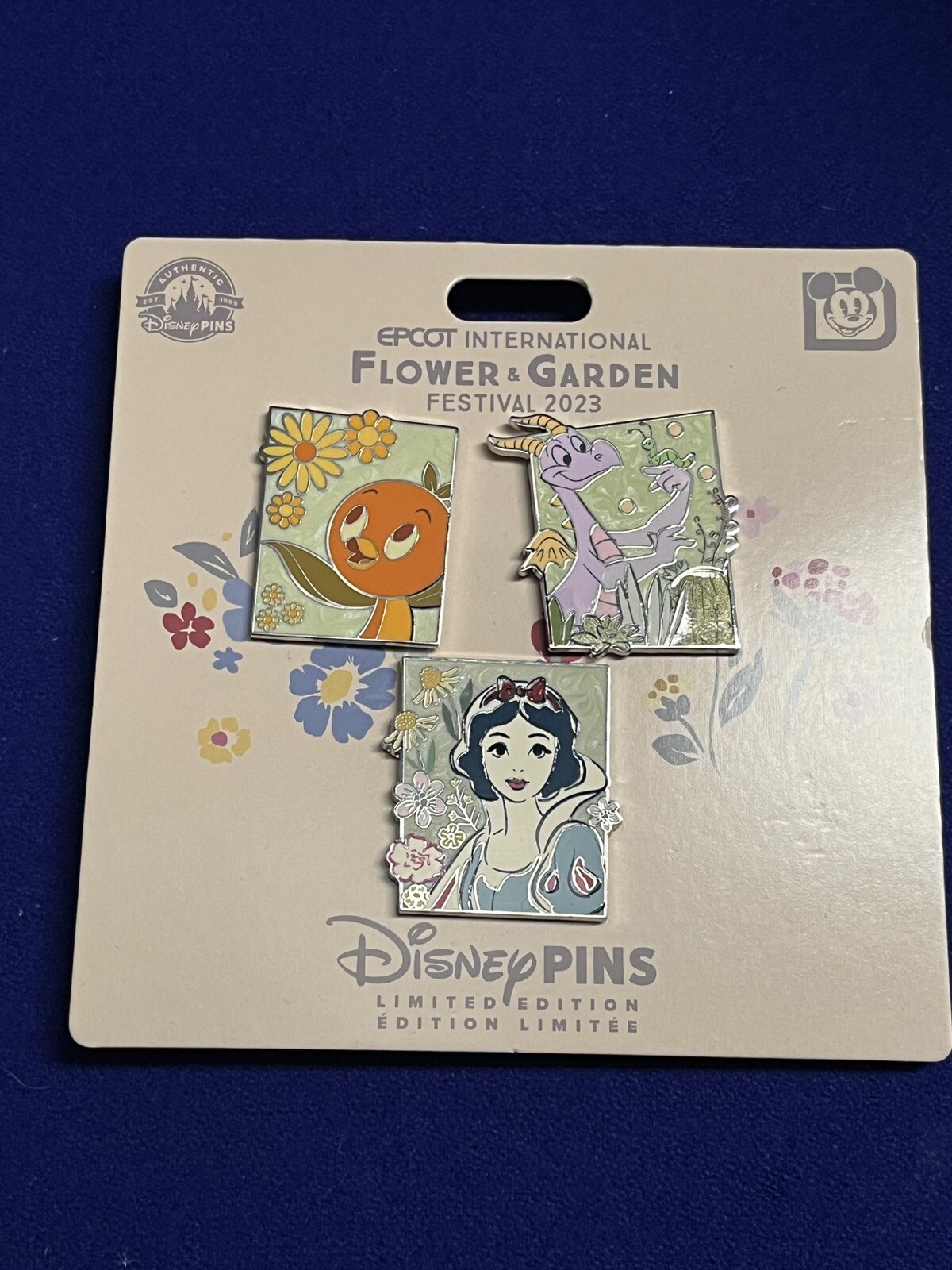 Disney Parks 2023 Epcot Flower & Garden Festival Orange Bird Figment Pin Set NEW
