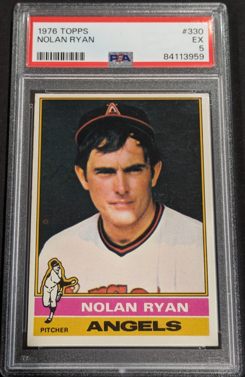 1976 Topps NOLAN RYAN PSA 5 EX Original Vintage #330 California Angels ~3959
