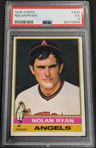 1976 Topps NOLAN RYAN PSA 5 EX Original Vintage #330 California Angels ~3959