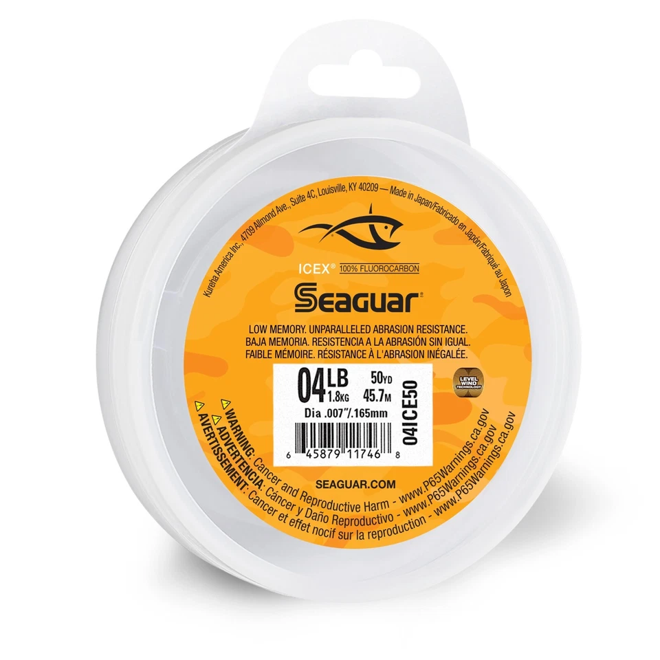 Línea de fluorocarbono Seaguar IceX 50 yardas líder material elige cualquier libra prueba Foto 4 de 4