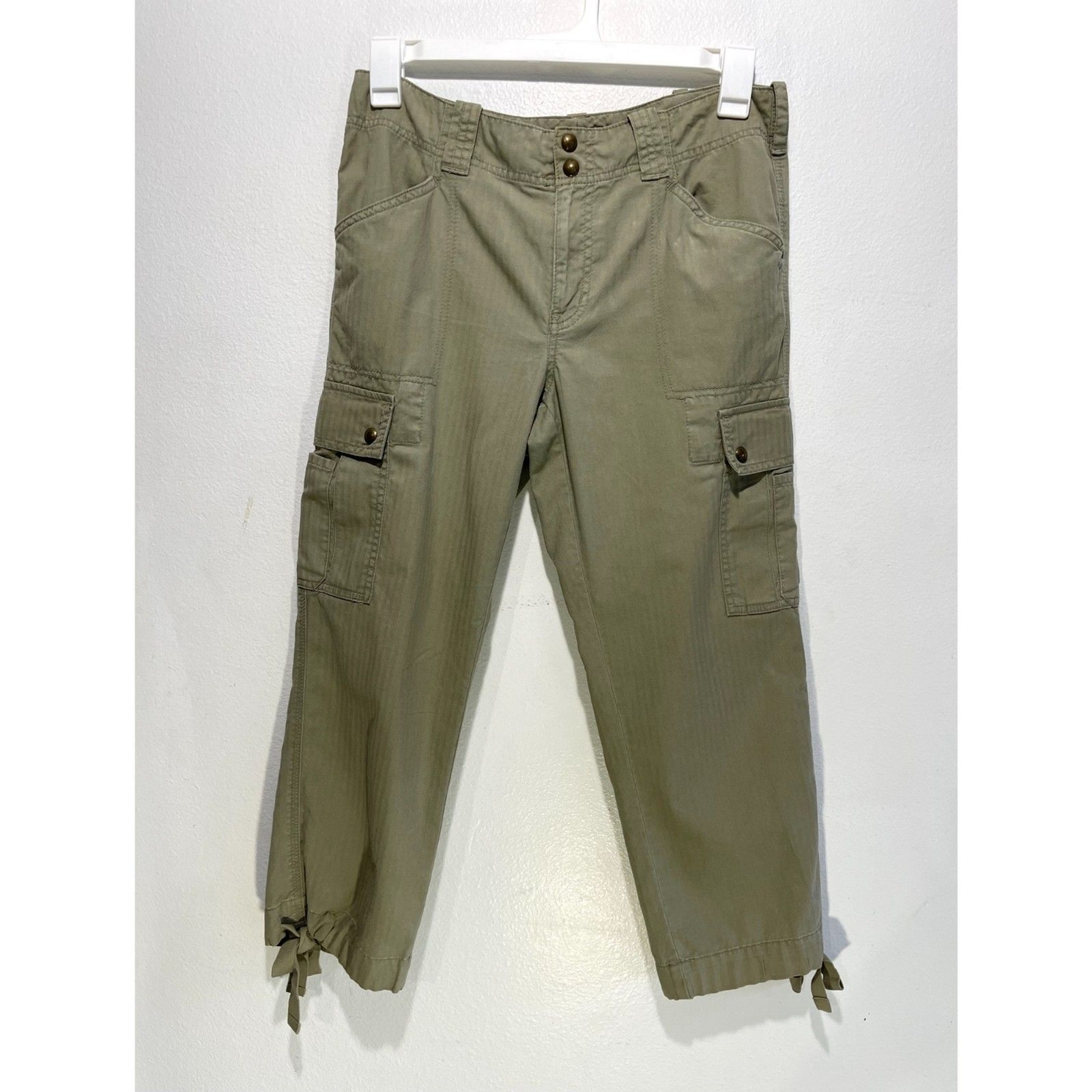 Lauren Ralph Lauren crop pants joggers cargo Y2k army green casual women's 8P