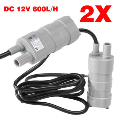 2Tlg Tauchpumpe DC 12V Pumpe 12 Volt Wasserpumpe Wohnwagen Camping Garten  600L/H | eBay.de
