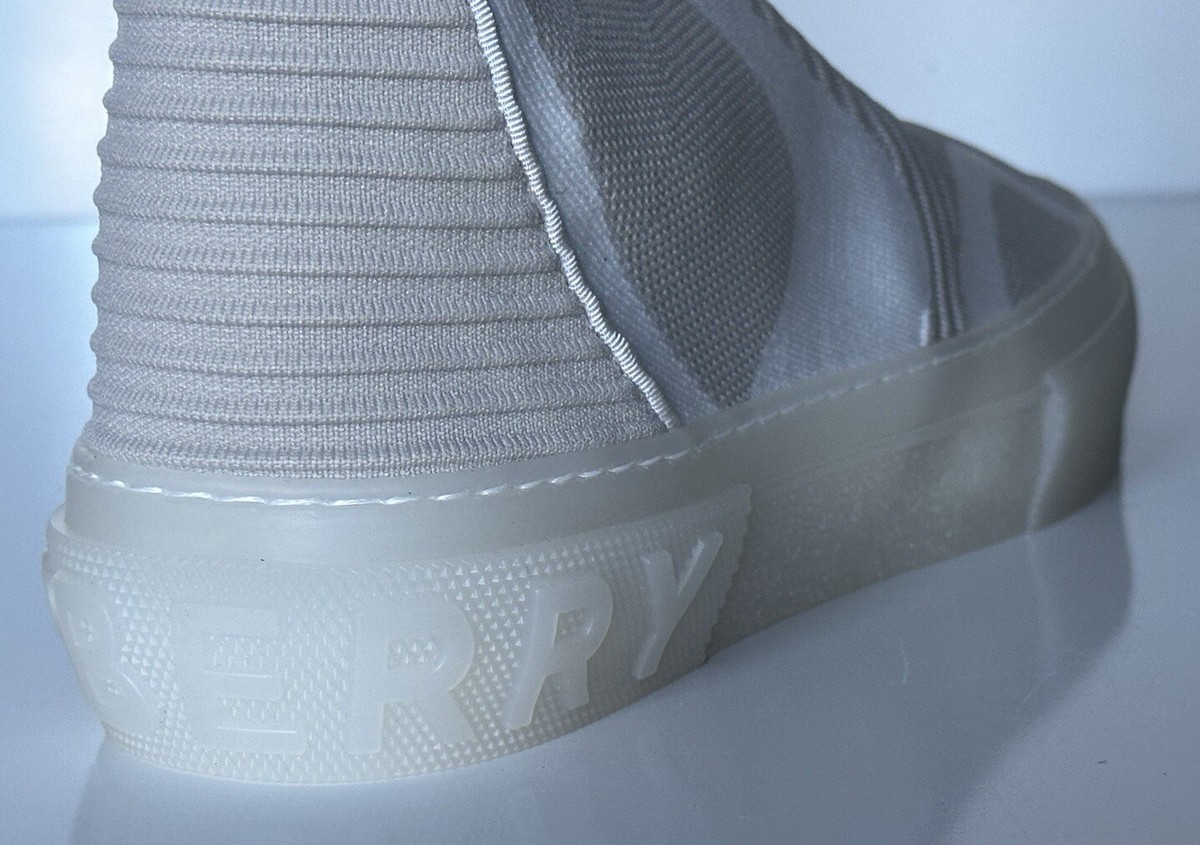 NIB $850 Burberry Men\'s Vanilla Beige High-top Sneakers 12 US (45 Eu) 8052334 IT NIB $850 Burberry Men main image 3