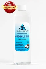 COCONUT OIL FRACTIONATED ORGANIC by H&B Oils Center PREMIUM 100% PURE 36 OZ