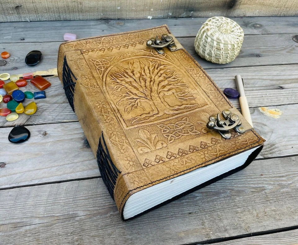 600 Pages large Leather Journal, Tree Of Life, Leather Notebook, Travel book - Image 4 of 4