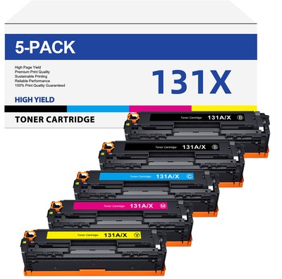 5PK CF210A Toner Cartridge For HP 131A LaserJet Pro 200 Color M251nw MFP M276nw