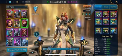Raid Shadow Legends Lyssandra 196 Speed All Dungeons 20 Ebay