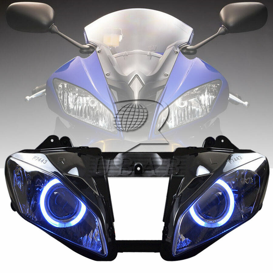 Blue Angel Eye HID Projector Headlight Assembly Light For Yamaha YZF R6 ...