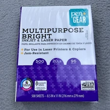 Pen+Gear Multipurpose Bright Inkjet Laser Paper, 500 Sheets Colorlock Technology