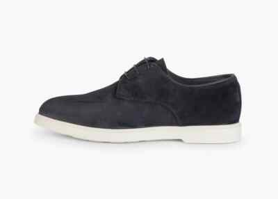 Derby Herren Barrett Aus Blauem Wildleder Mit Gummisohle Art. EDWIN-12295.1