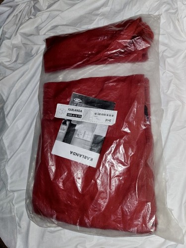 1999 IKEA KARLANDA Swivel Chair Armchair Cover Slipcover Dark Red 18861 Linen - Picture 3 of 19