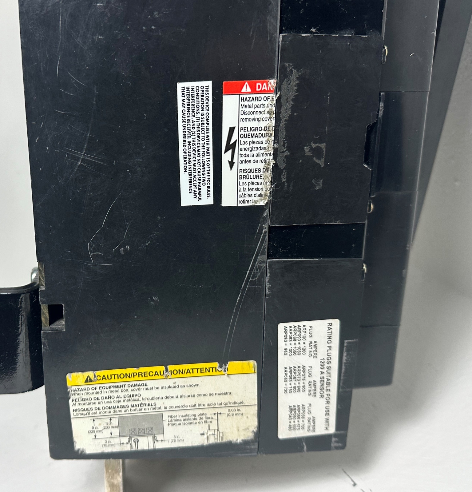 Square D PEF361600LS 1600A LSI Circuit Breaker w/ 1600 Amp Plug Type