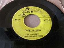 JIM McCRORY ROCKABILLY KEY 5805 ROCK YA BABY/REPORT CARD TIME 45 INSTRO Promo