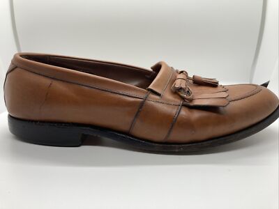 Allen Edmonds Mens Tan/Brown Chelsea 10 Dress Loafers Tassel  display picture 2