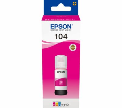 Epson Original 104 Ecotank Tintenflasche Refill Magenta für ET-2710 ET-2711 ET-4700