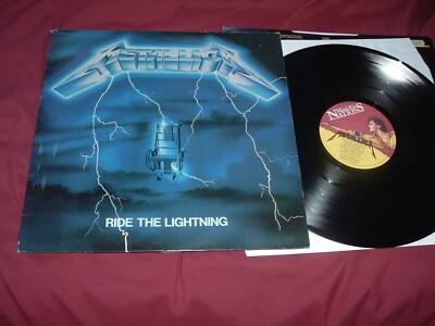 89年UKプレス LLICA Ride the Lightning LP METALLICA Ride the Lightning '86 ORIG UK RED/YELLOW label press LP