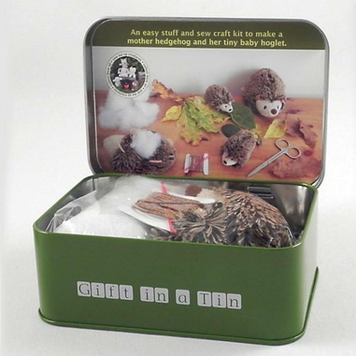 Apples To Pears Gift In A Tin Sew Me Up Hedgehog & Baby Hoglet - Picture 2 of 3