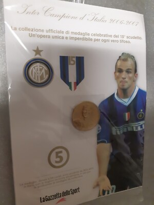 Médaille Inter N°17 Álvaro Recoba – Champion D'Italie 2006/2007 – Collector