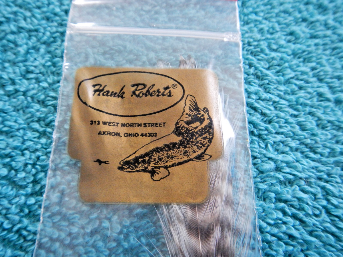 Mouche Vintage Hank Roberts - Pêche En Eau Salée - Emballage D'origine - Plume Grise