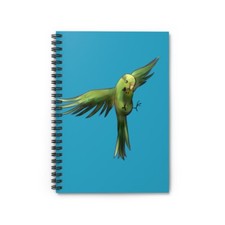 Green Parakeet Spiral Notebook - Ruled Line