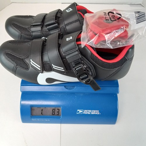 Peloton Cycling Shoes Women's EU 39 (US 8) Hook & Loop Closure Black & White NIB - Picture 16 of 17