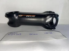 ZEUS CAT II Road Bicycle STEM 100 mm 1-1/8"  28.6 x 31.8 handlebar
