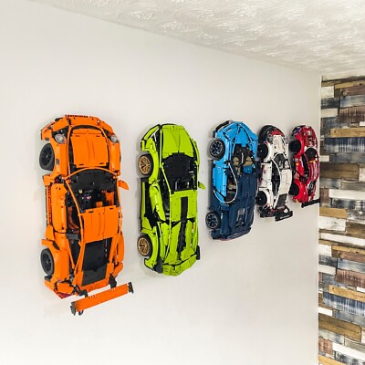 Wall mounted car stands For LEGO Technic Porsche, Sian, Bugatti, Ferrari,  F1, RS