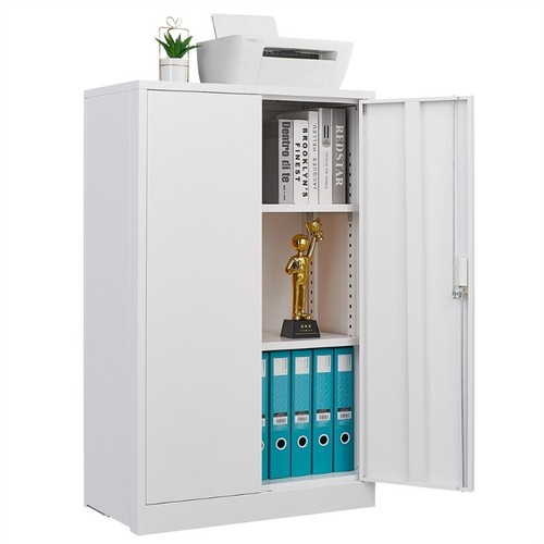 Metal Storage Cabinet with Locking Doors and Adjustable Shelf, Folding Cabinet - Picture 15 of 24