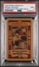 1982 Perma-Graphics Super Star Gold Reggie Jackson PSA 9