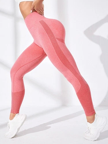 Damen Scrunch Po Lift Booty Workout Leggings nahtlos hohe Taille Yogahose - Bild 17 von 55