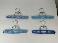 Vintage Lot of 4 Tamor Type Plastic Clamp Hangers Pants Skirts Trouser Q