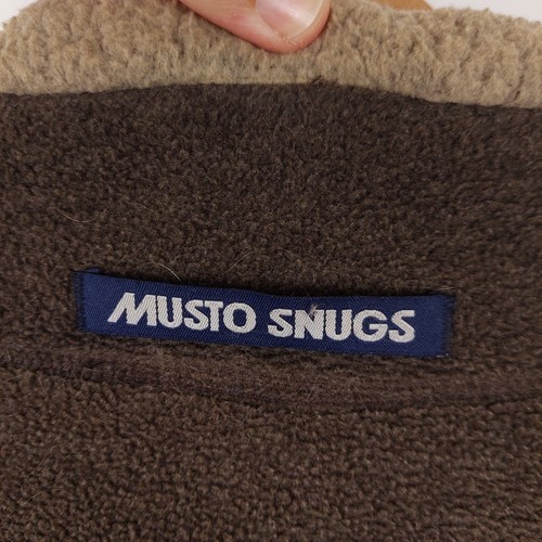 Chaleco Polartec de vellón marrón Musto ajustado para hombre talla XXL alto - Imagen 7 de 9