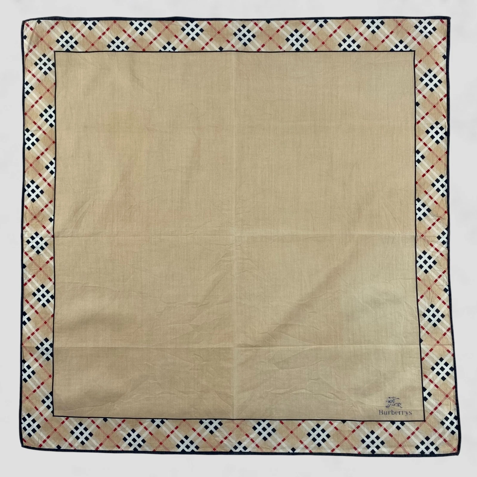 Vintage Burberry Handkerchief Neckerchief Bandana Pocket Square