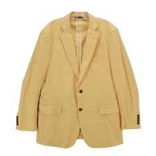BROOKS BROTHERS Yellow Blazer Jacket Crespi Italy Regent Fit Size 40R
