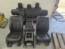 2011-2016 Ford F250-f350 Frontrear Seats Wconsole Platinum Black Leather 2011-2016 Ford F250-f350 Frontrear Seats Wconsole Platinum Black Leather
