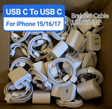 USB C To USB C Braided Cable Adapter Fast For iPhone15 16e 17 Rapid Charger Lot