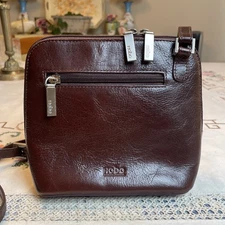 Hobo International Chocolate Brown Leather Crossbody Bag Purse Small