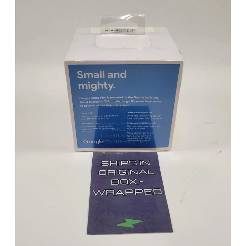 Google Home Mini GA00210-US Smart Speaker - New in Box - Image 3 of 4