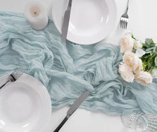 12 Pack Cheesecloth Table Runner 17x108 Inch Long Gauze Cheese Cloth 9ft Wrin...