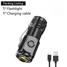 Torcia MINI LED Super Luminosa Torcia USB Lanterna Da Pesca Con Zoom Ricaricabil