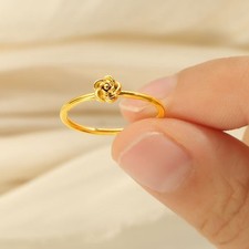 Titanium Steel Rings for Womens Wedding Ring Gold Rose Band Engagement Gift 2026
