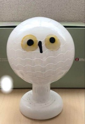 Iittala Oiva Toikka Northern Owl Figurines With Foot Scope Glass