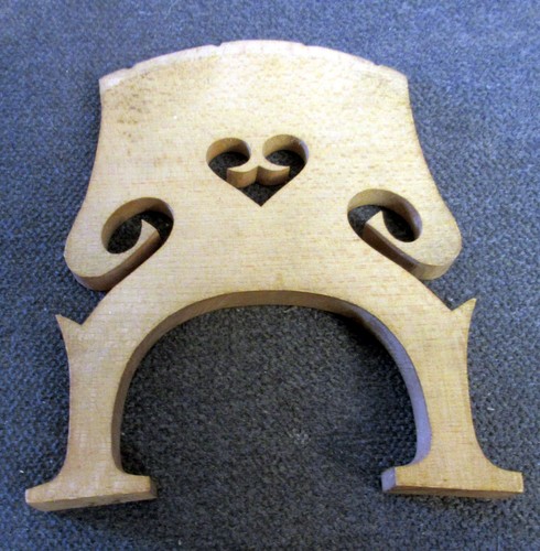 Vintage, Aged, Unbranded Cello Bridge 3 3/8" across base, nearly 4" tall  #2 mmx