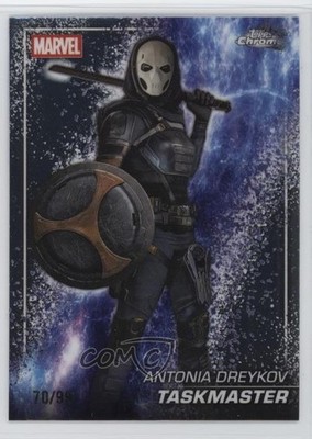 2025 Topps Chrome Marvel Studios The Snap Variation /99 Taskmaster #S-185 ob9